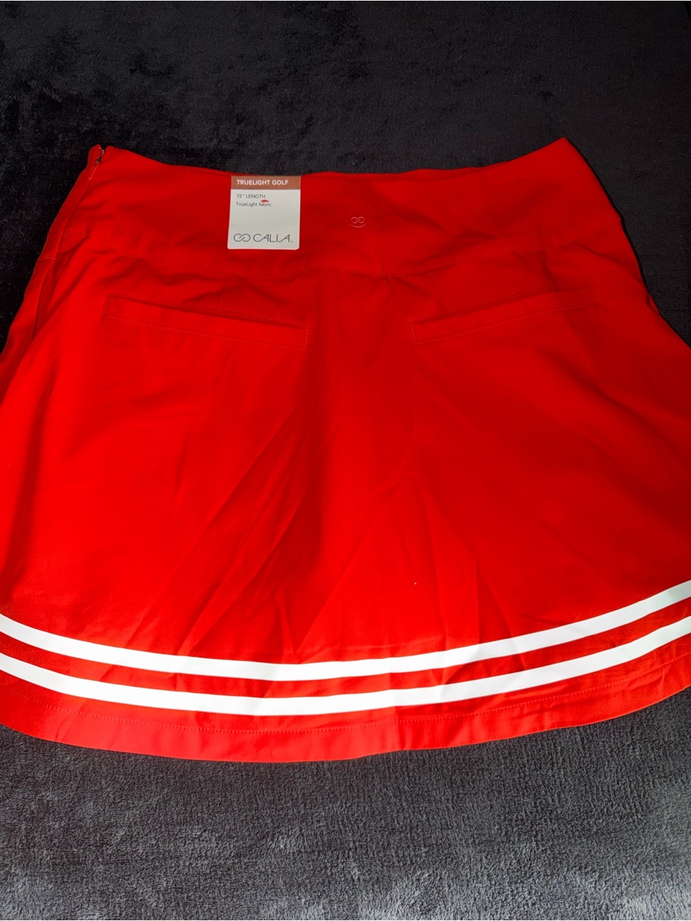 CALIA Truelight Golf Skort NWT Red Tennis Pickleball Athletic Skirt - Picture 9 of 11